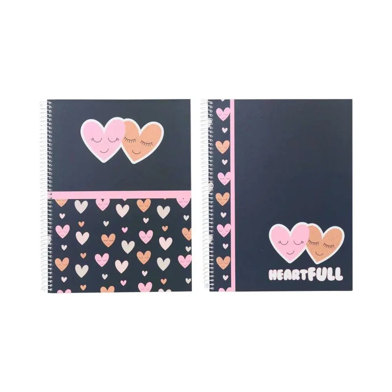 Ancor Τετράδιο Spiral Ριγέ A4 B'log Hearts 80Φ