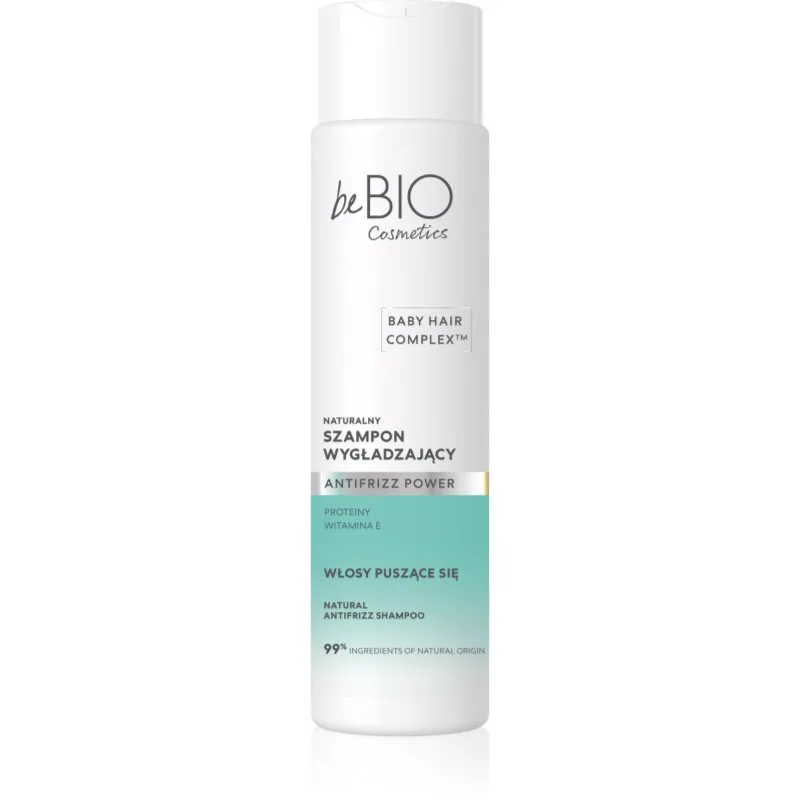 beBIO Baby Hair Complex Antifrizz Power ισιωτικό σαμπουάν για την αντιμετώπιση του κρεπαρίσματος μαλλιών 300 ml