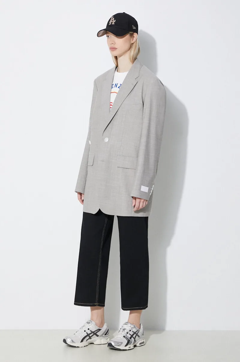 Μάλλινο σακάκι Kenzo Solid Kimono Blazer