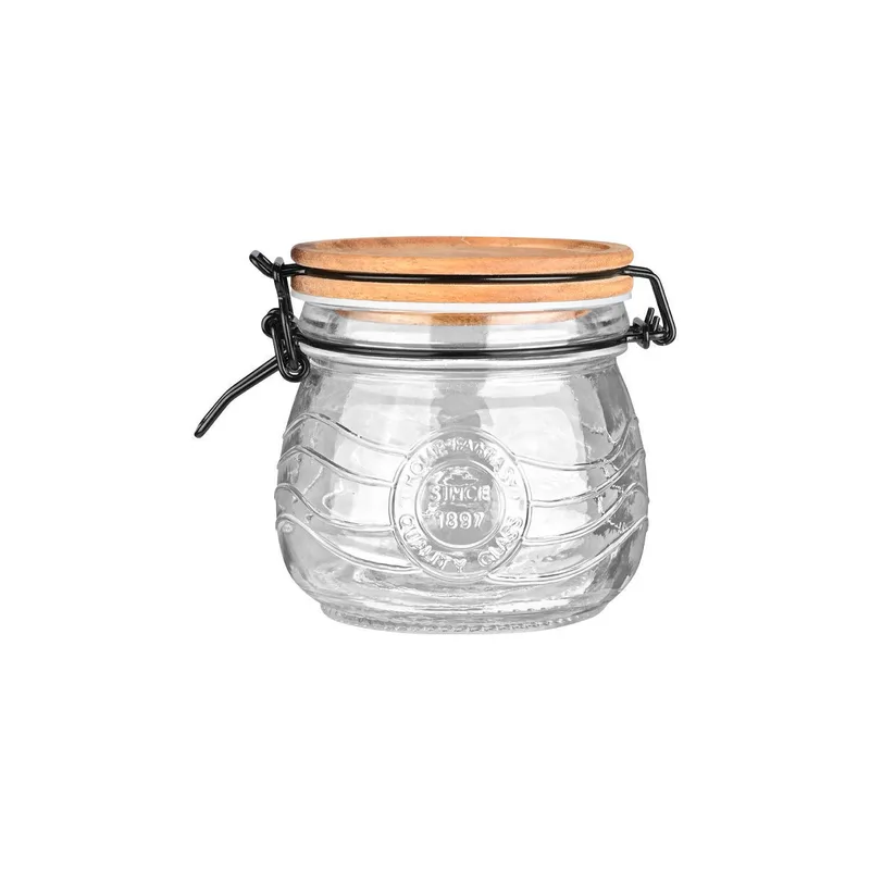 Δοχείο Αποθήκευσης Allure Γυάλινο 500ml Με Κλιπ Καπάκι 11x11x15.5cm