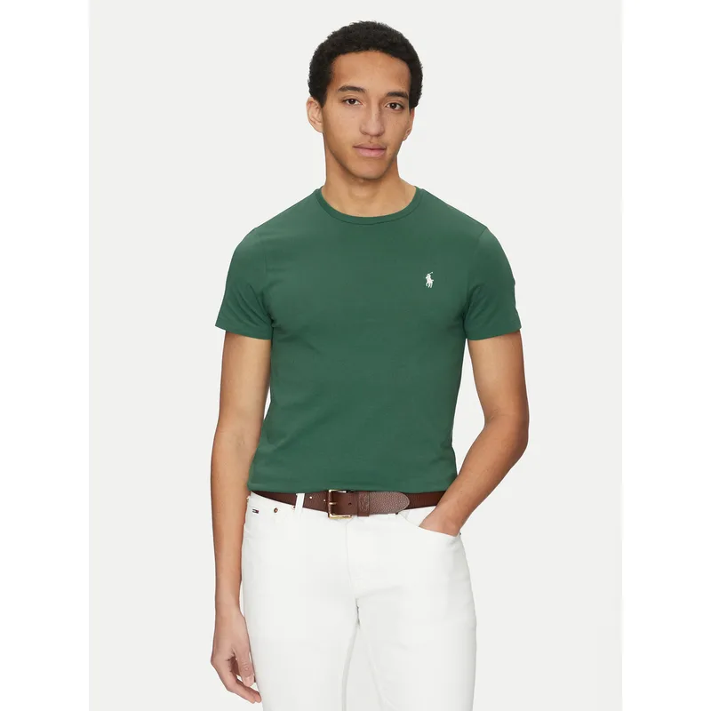 Polo Ralph Lauren T-Shirt 710671438422 Πράσινο Slim Fit