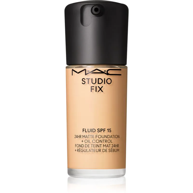 MAC Cosmetics Studio Fix Fluid SPF 15 24HR Matte Foundation + Oil Control ματ μεικ απ SPF 15 απόχρωση NC15 30 ml