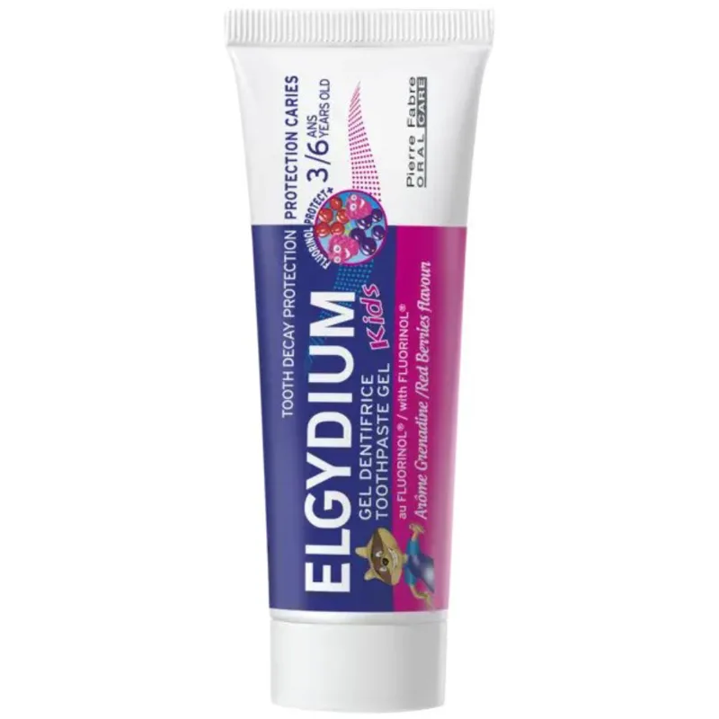 Elgydium Gel Red Berries Kids Toothpaste Οδοντόκρεμα για Παιδιά από 3 έως 6 Ετών με Γεύση από Κόκκινα Μούρα που Προστατεύει από την Τερηδόνα 50ml