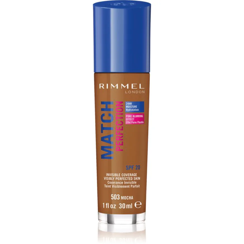 Rimmel Match Perfection υγρό μεικ απ SPF 20 απόχρωση 503 Mocha 30 ml
