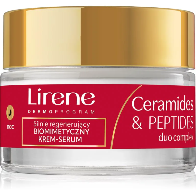 Lirene Ceramides & Peptides Duo Complex αποκαταστατική κρέμα νύχτας με αναγεννητική επίδραση 50 ml