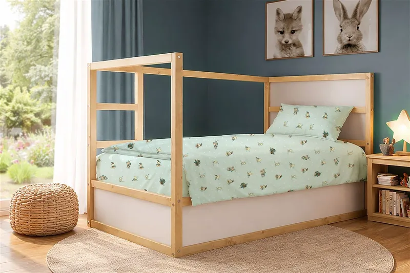 Παπλωματοθήκη Εμπριμέ kids Bear s Playtime 593 160X240 Mint 100% Cotton