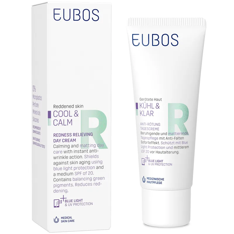 Eubos Cool & Calm Redness Relieving Day Cream Spf20 Καταπραϋντική Κρέμα Ημέρας Προσώπου, για την Ερυθρότητα 40ml