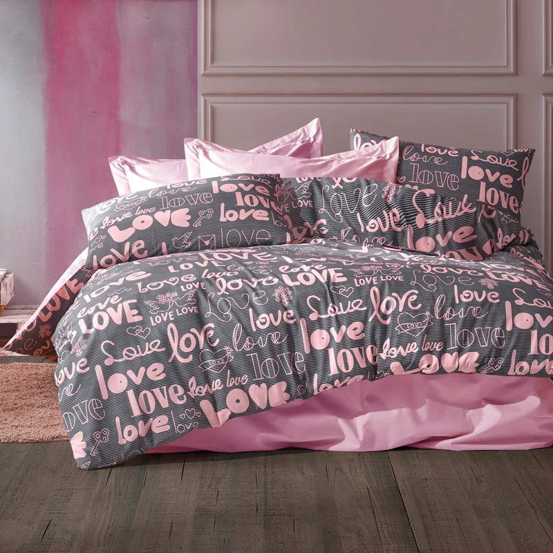 Σεντόνια Υπέρδιπλα Σετ Dimcol Love 299 Lilac 220x240