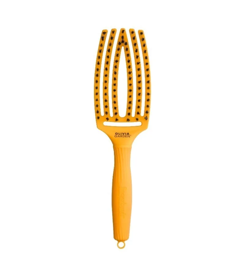 Olivia Garden Fingerbrush Combo Medium On The Road Again Hair Brush - Yellow Sunshine