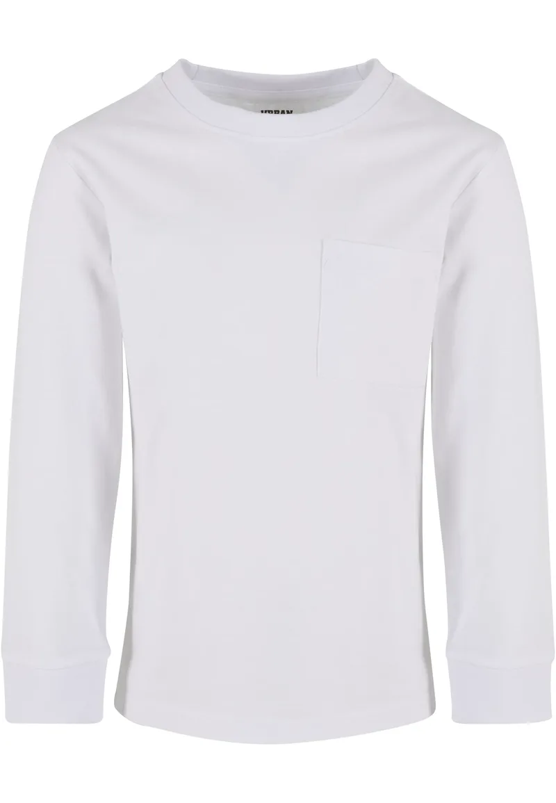 Boys Heavy Oversized Pocket Longsleeve Urban Classics UCK4723-00220 White