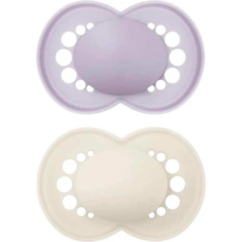 MAM Original 16m+ πιπίλα Purple/ Μπεζ 2 τμχ