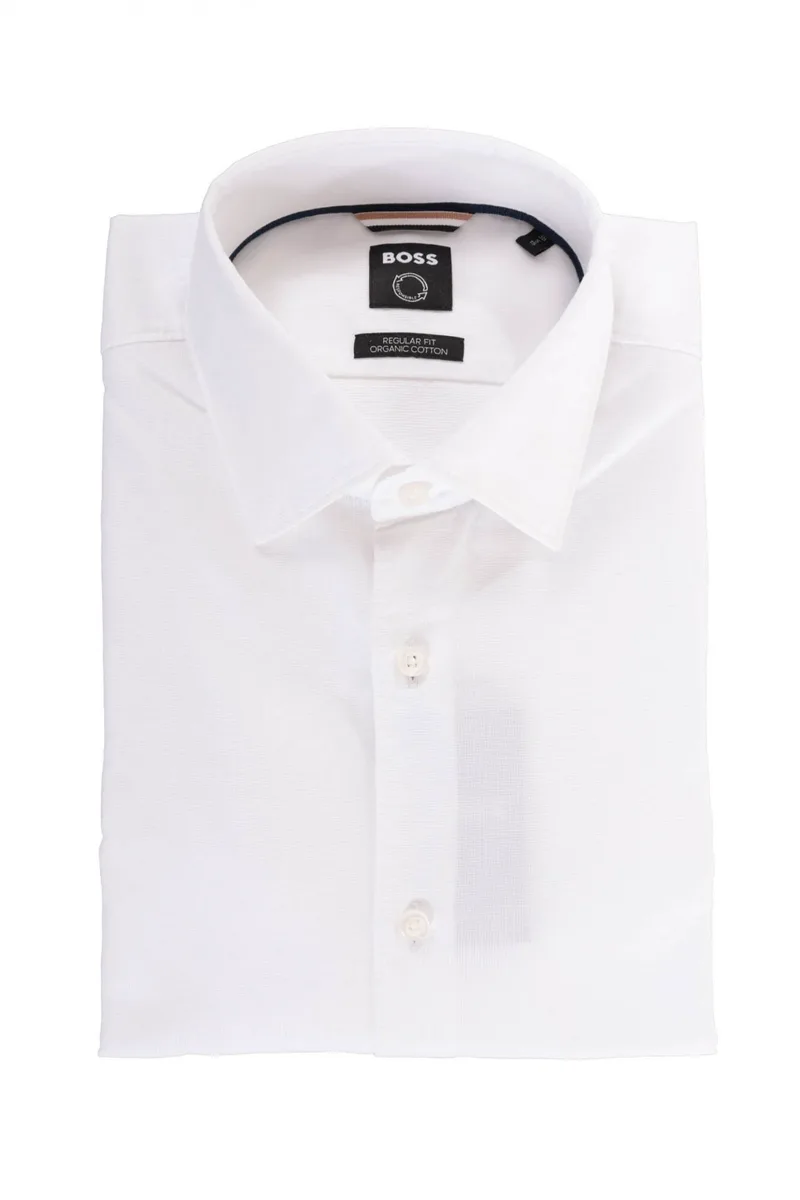 BOSS ΠΟΥΚΑΜΙΣΟ REGULAR FIT H-JOE-soft-C1-214 ΛΕΥΚΟ