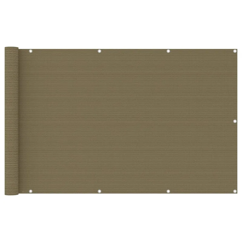 vidaXL Διαχω�ιστικ� Βε�άντας Taupe 120 x 400 εκ. απ� HDPE