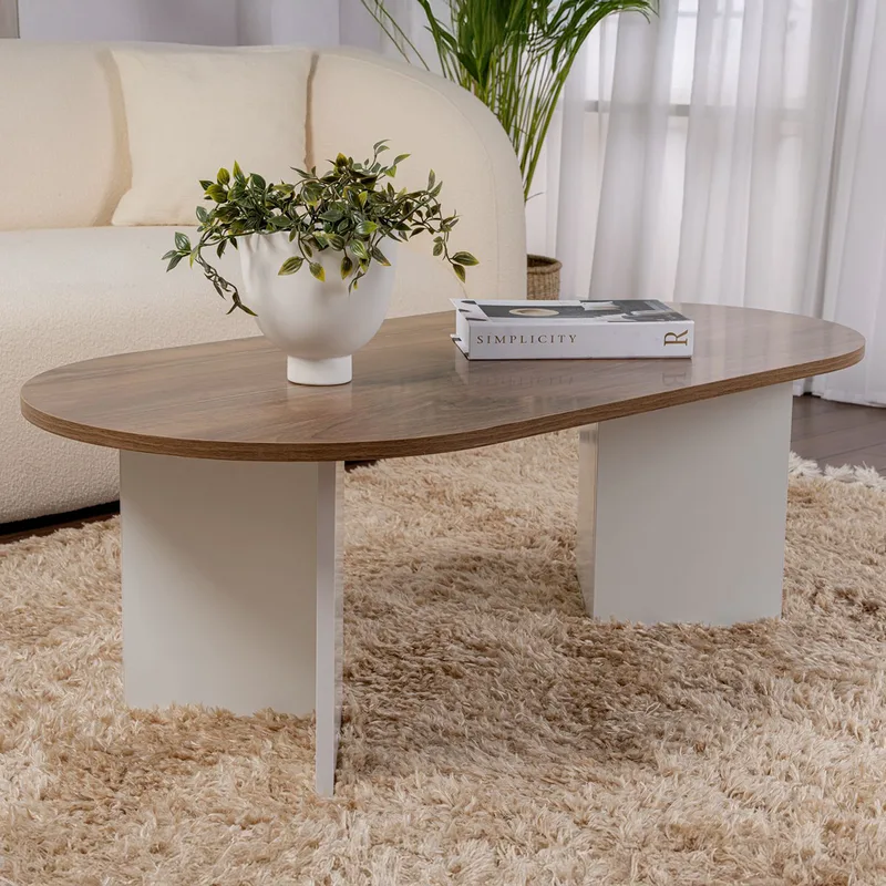 Τραπέζι Σαλονιού Sable - Walnut, White 909Nrd1111 (119x40x60)