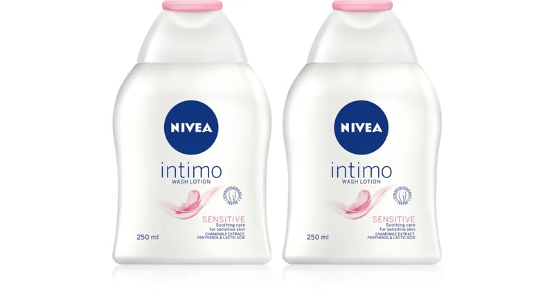 NIVEA Intimo Sensitive hygiene emulsion intima 2× 250 ml convenient pack