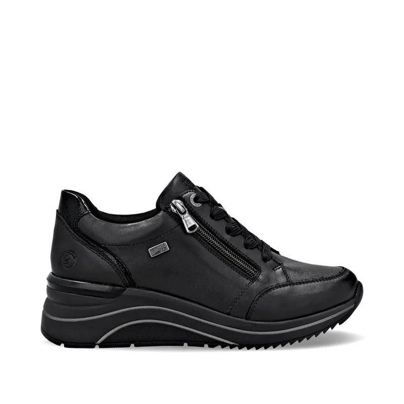 Remonte D0T03-00 Ανατομικό Δερμάτινο Sneaker Μαύρο