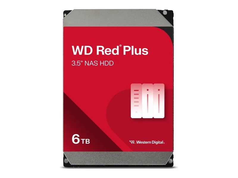 Western Digital Red Plus 6TB HDD Σκληρός Δίσκος 3.5" SATA III 5400rpm με 256MB Cache για NAS