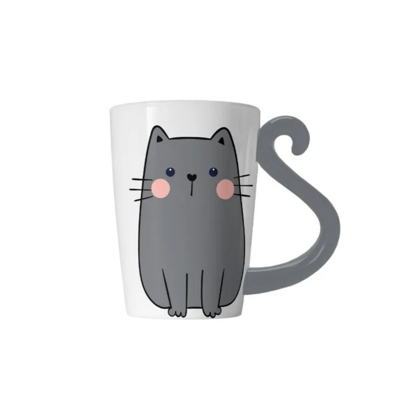 XL2393 ΚΟΥΠΑ TOTAL GIFT CERAMIC CUP GREY CAT