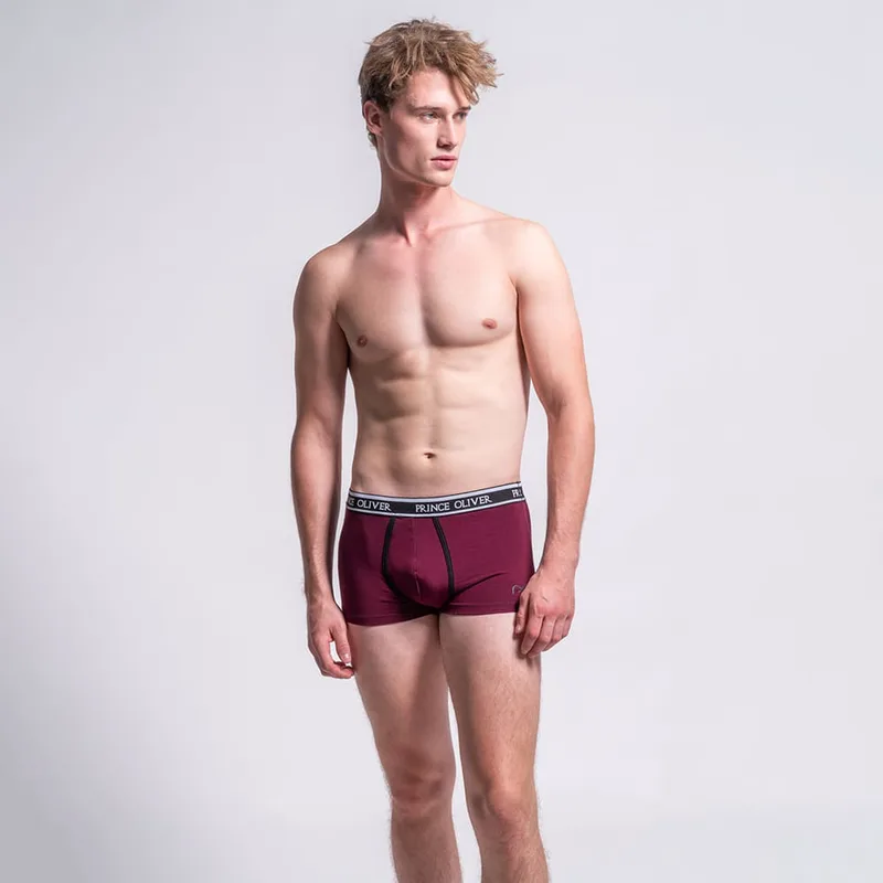 Σετ Boxer 3 Τεμ. Μπορντώ Cotton Stretch