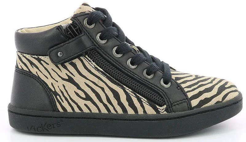 ΜΠΟΤΑΚΙ KICKERS LYLUBY 572062 ΑΣΠΡΟΜΑΥΡΟ (EU:33)