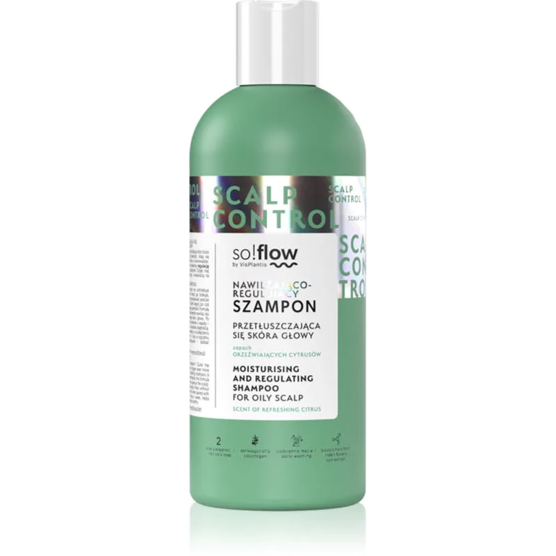 so!flow Oily Scalp Moisturizing and Regulating Shampoo ενυδατικό σαμπουάν Για λιπαρό δέρμα της κεφαλής 400 ml