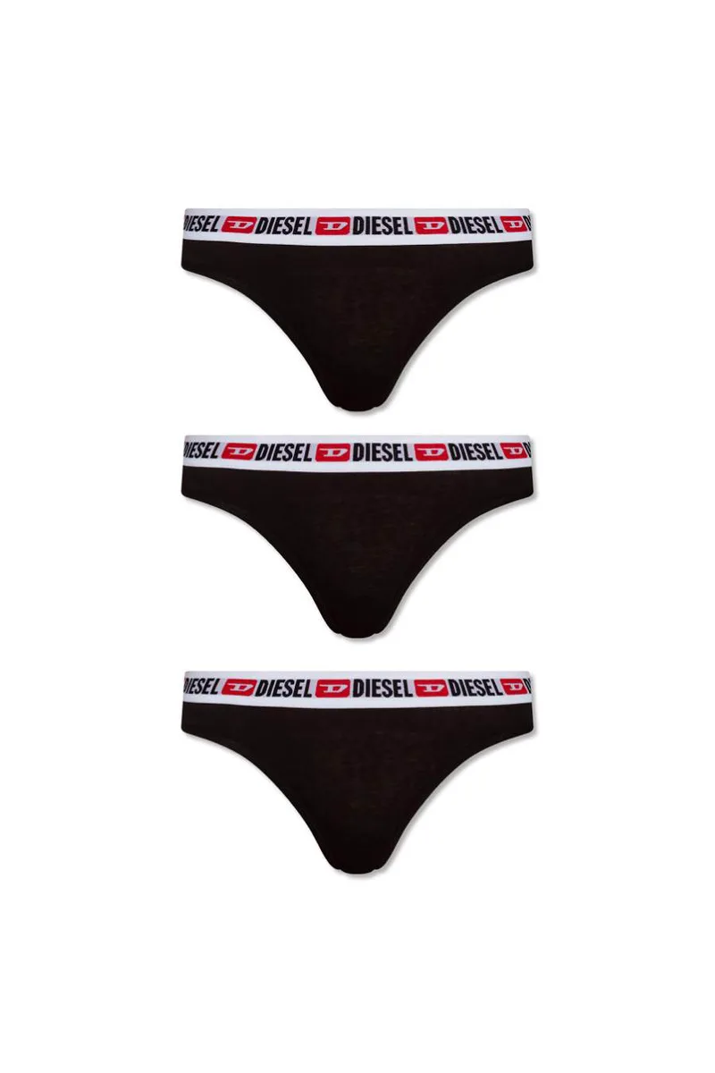 DIESEL γυναικεία εσώρουχα UFST-STARS-THREEPACK - Μαύρο-00SE0K-BLACK