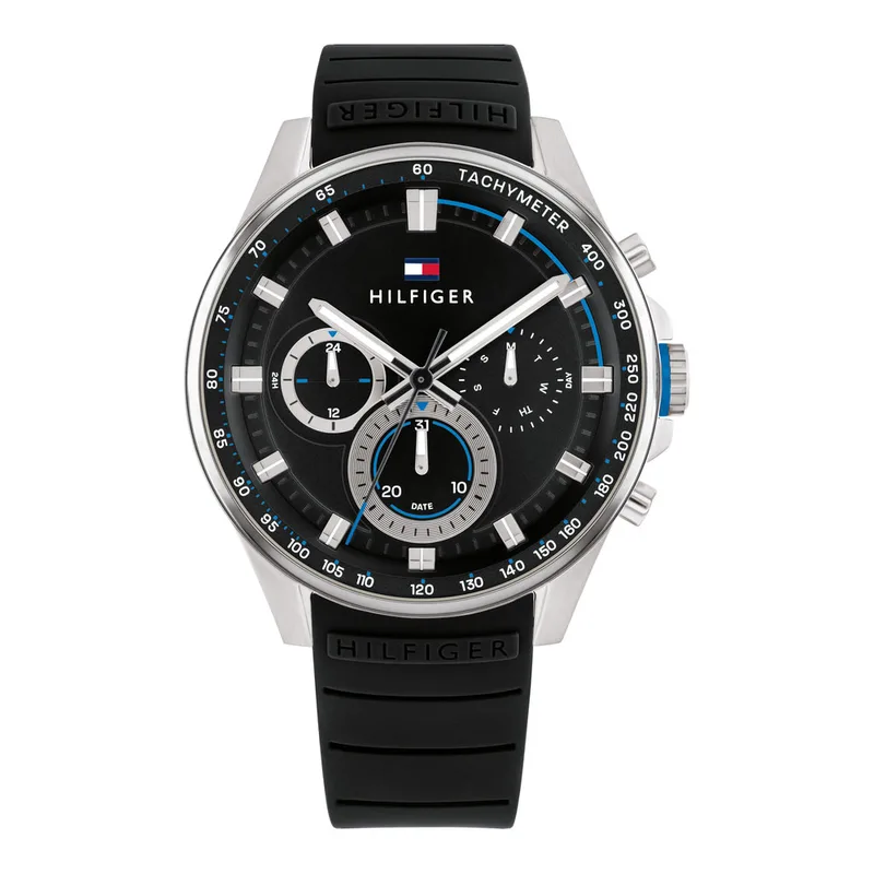 Tommy HILFIGER Max Black Rubber Strap 1791971