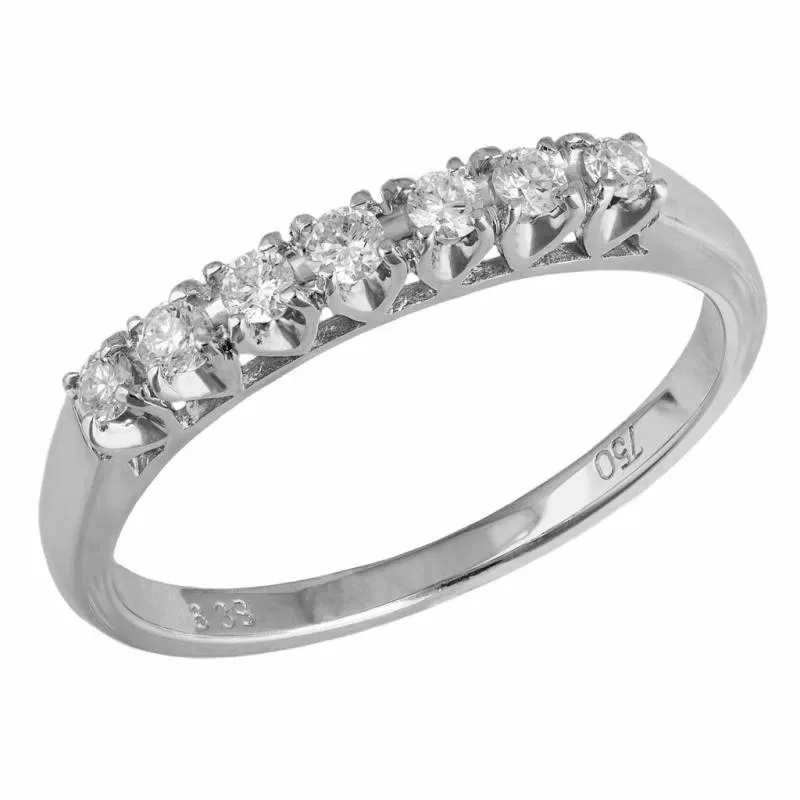 Γυναικείο λευκόχρυσο σειρέ δαχτυλίδι Κ18 diamonds 047188 047188 Χρυσός 18 Καράτια