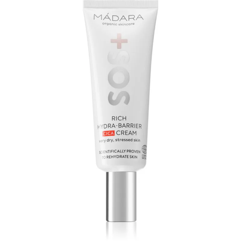 Mádara SOS+ Rich Hydra-Barrier CICA ενυδατική κρέμα για πρόσωπο 40 ml