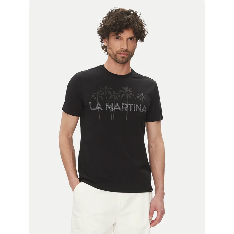La Martina T-Shirt Andy MAR311 JS324 Μαύρο Regular Fit