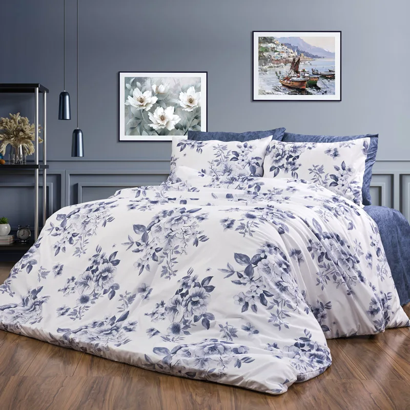 Σεντόνια Υπέρδιπλα Σετ Dimcol Veronica 486 Blue