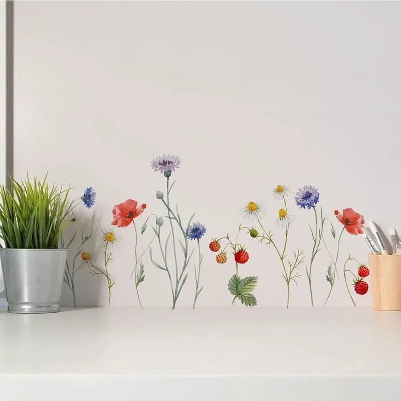 Αυτοκόλλητα Βινυλίου Για Τοίχο Ango Field Flowers 59178