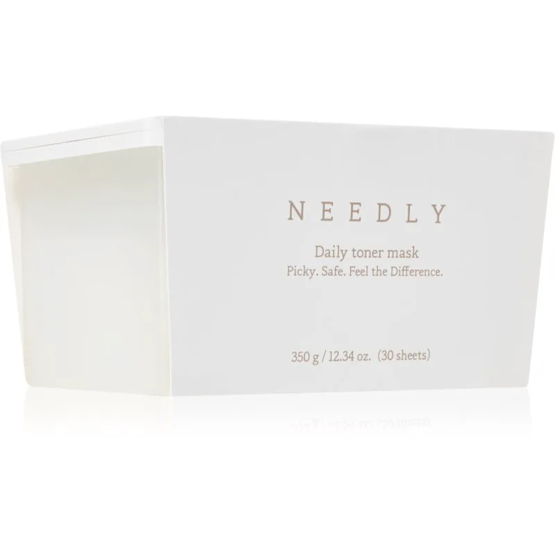 NEEDLY Daily Toner Mask υφασμάτινη μάσκα ενυδάτωσης με καταπραϋντική δράση μεγάλη συσκευασία 30 τμχ