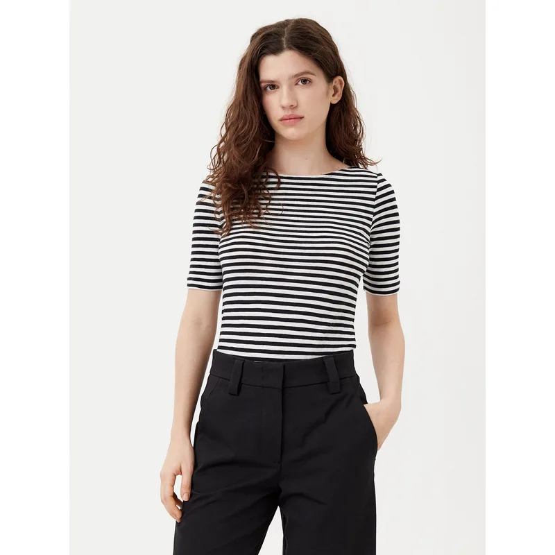 Marc O'Polo T-Shirt B01219651333 Μαύρο Regular Fit