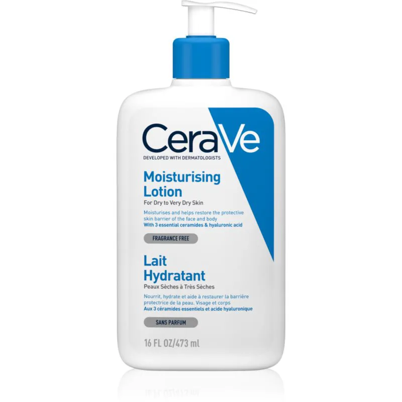 CeraVe Moisturizers Lotion ενυδατικό γαλάκτωμα για σώμα και πρόσωπο για ξηρό έως πολύ ξηρό δέρμα 473 ml