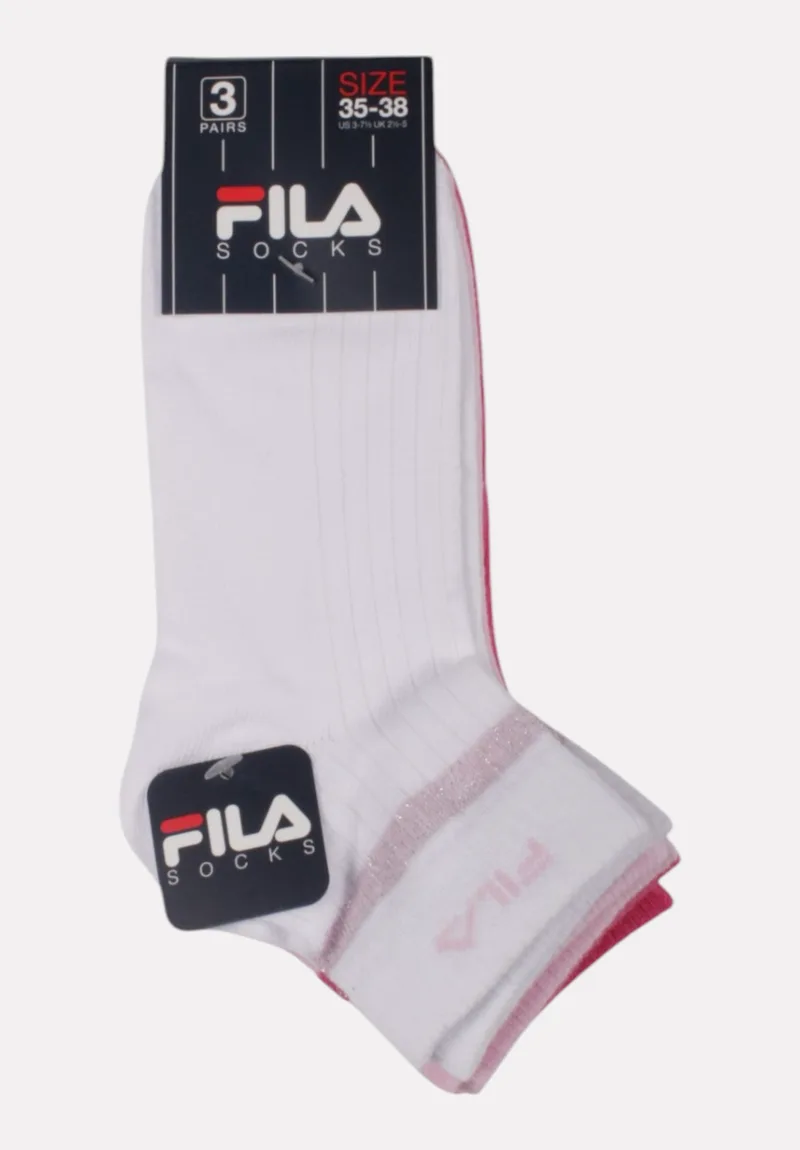 Παιδικές Κάλτσες FILA (Σετ 3 Ζευγάρια) – Ροζ Αποχρώσεις F2112-806-Πολύχρωμο