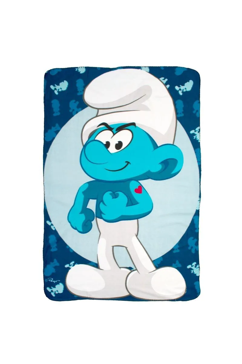 Κουβέρτα Fleece Κούνιας Peyo Smurfs 11 100x140 Blue