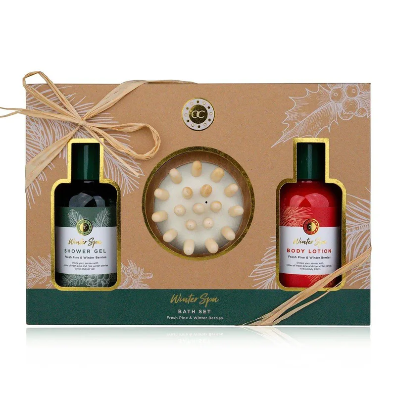 Accentra Winter Spa Σετ περιποίησης με βουρτσάκι μασάζ, αφρόλουτρο 150ml , λοσιόν σώματος 150ml