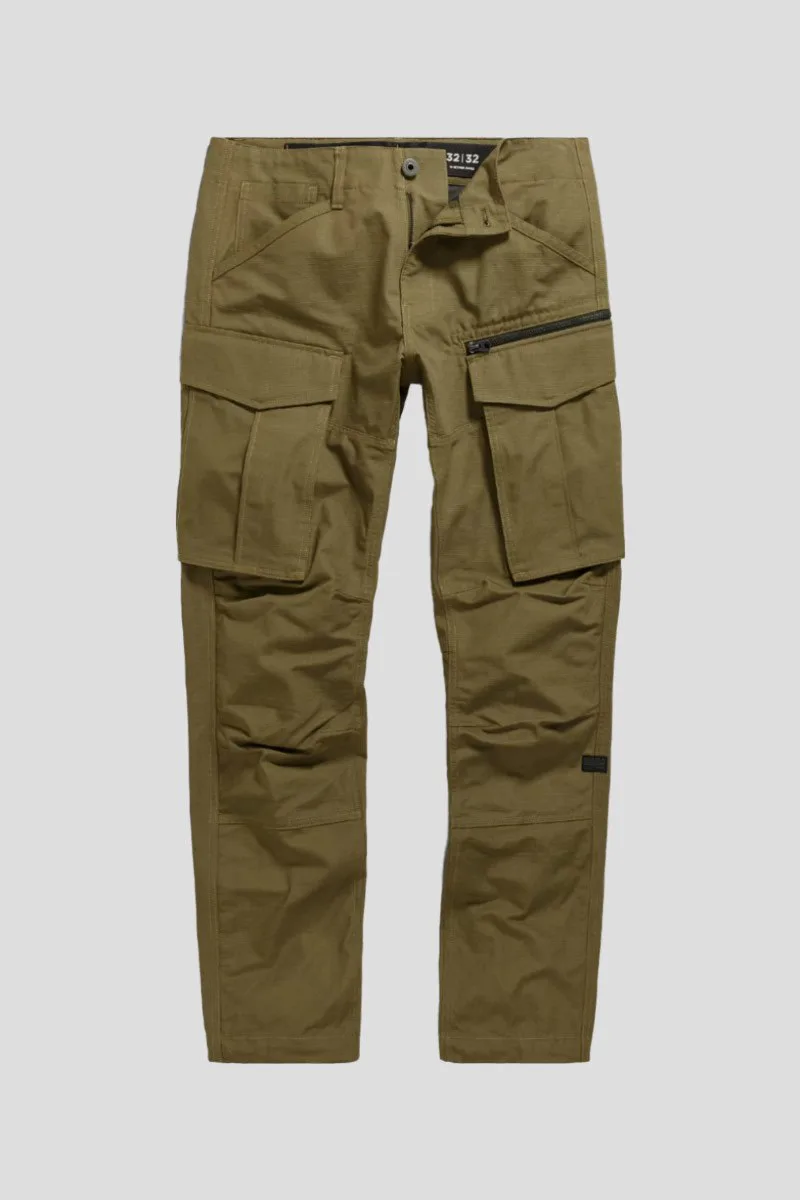 G-STAR Ανδρικό Μαύρο Rovic Zip 3D Regular Tapered Pants In Olive