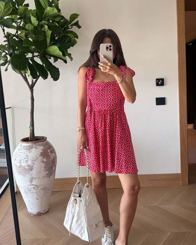 Irina γυναικείο πουα φόρεμα μίνι κόκκινο