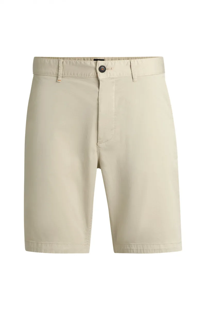 BOSS CASUAL ΒΕΡΜΟΥΔΑ CHINO SLIM FIT CHINO SLIM SHORTS ΜΠΕΖ