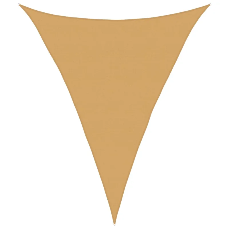 vidaXL Πανί Σκίασης 160 γρ./μ² Τριγωνικό Άμμος 5x7x7 μ. HDPE