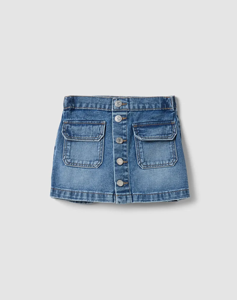 OVS DENIM SHORT W/BUTTONS 2654766-MEDIUM BLUE DenimBlue