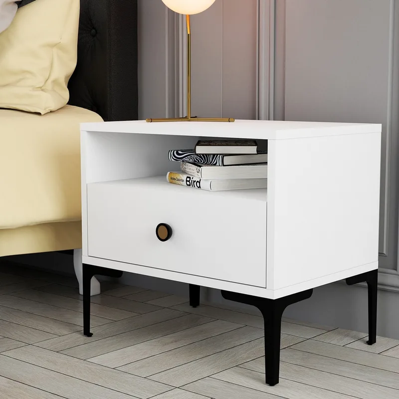 Κομοδίνο Lizbon 535 - White 845Hct2507 56x50,8x40 cm