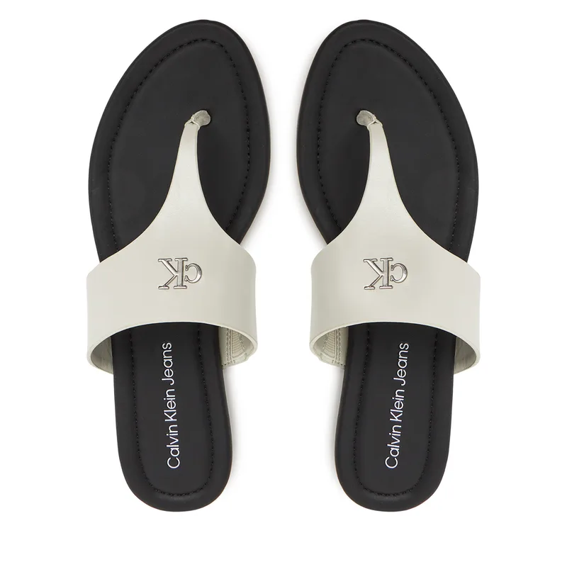 Σαγιονάρες Calvin Klein Jeans Flat Sandal Toepost Mg YW0YW01691 Λευκό