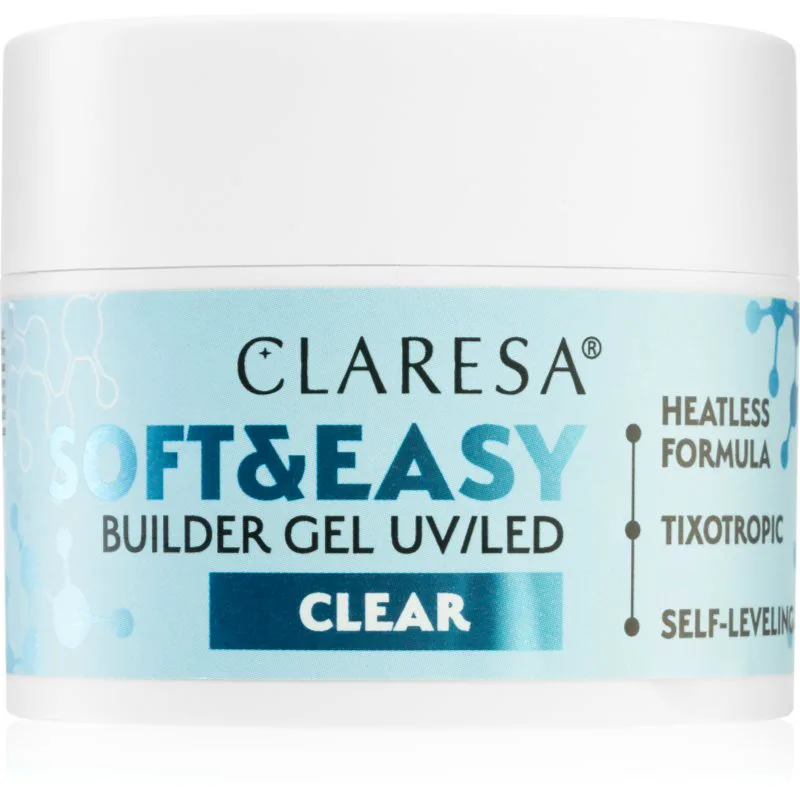 Claresa Soft&Easy Builder Gel Βάση για τα νύχια σε μορφή τζελ Για τα νύχια απόχρωση Clear 45 γρ