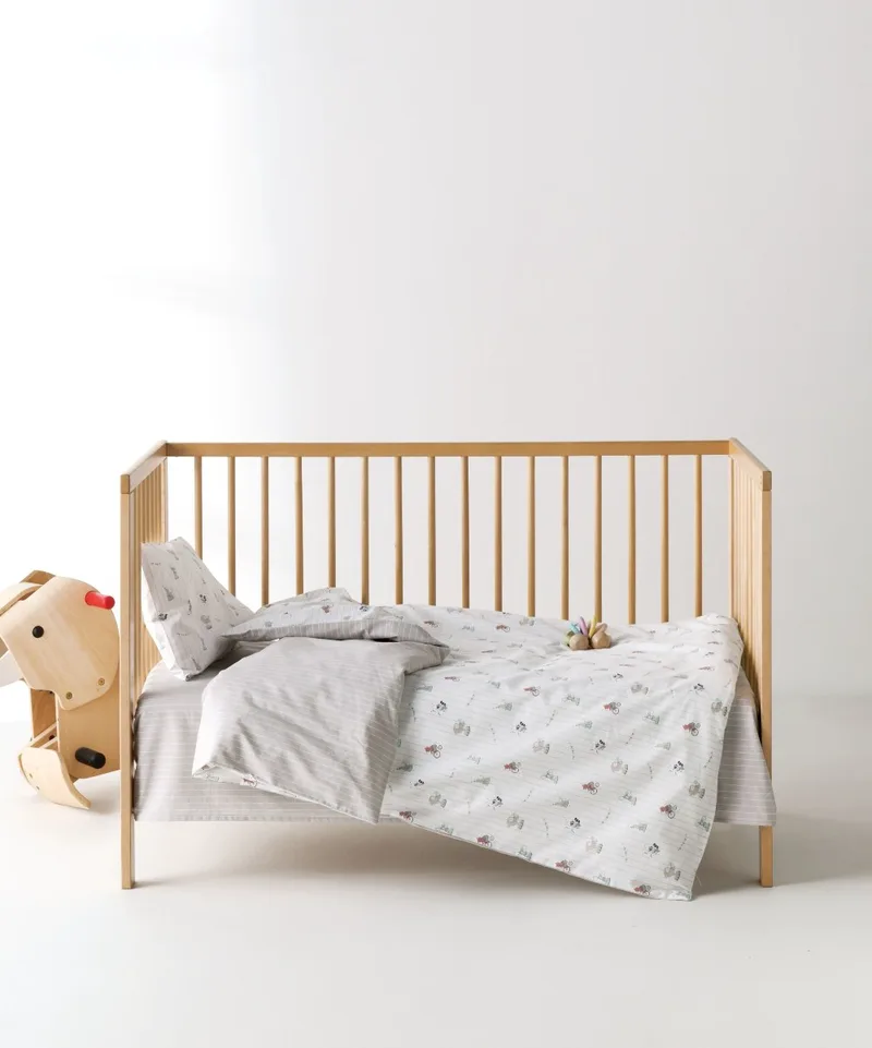 Σετ Σεντόνια Κούνιας 3 Τεμαχίων Kentia Gonzo Cream-Light Μπεζ 120x170
