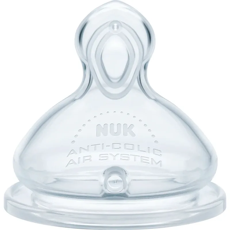 Nuk First Choice Plus No Colic Teat 6m+ Θηλή Σιλικόνης Κατά των Κολικών με Φυσικό Σχήμα, 2 Τεμάχια