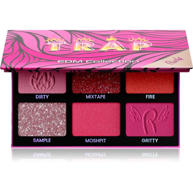 Rude Cosmetics EDM Collection Παλέτα σκιών για τα μάτια απόχρωση Trap 6 γρ