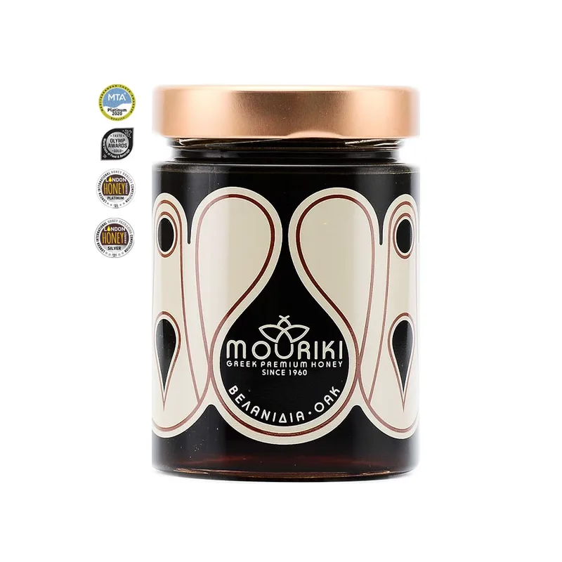 Μέλι Βελανιδιάς - Mouriki Honey - 450gr Ελλάδα No Sugar Added Lactose Free Palm Oil Free